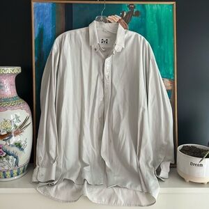 Elegant Light Gray Men's Dress Shirt L 16.5